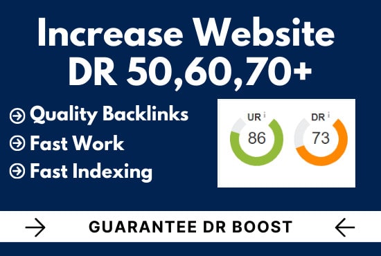 I will increase ahrefs domain rating DR 50 using high...