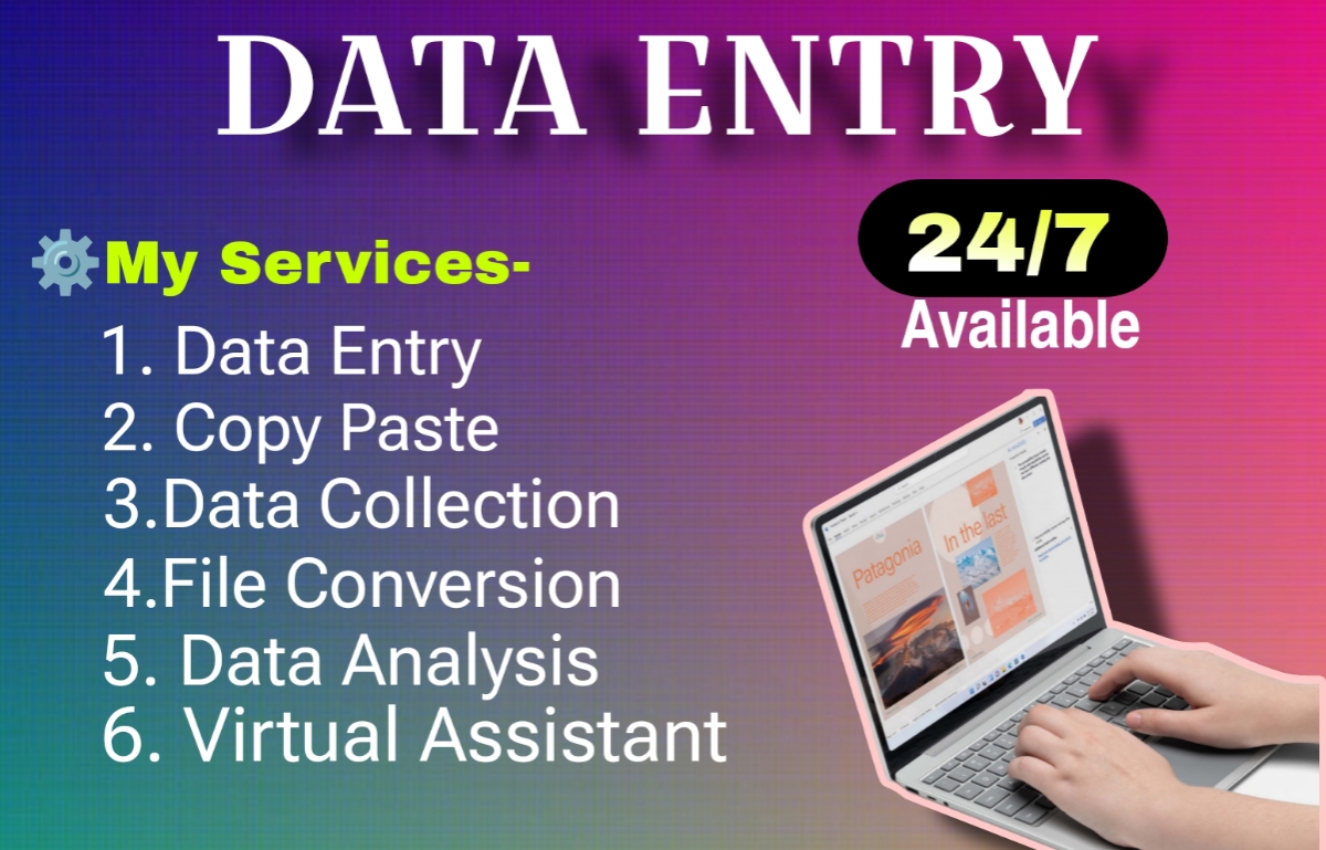 I will do Data Entry, Copy Paste, Web Research and Excel data entry jobs.