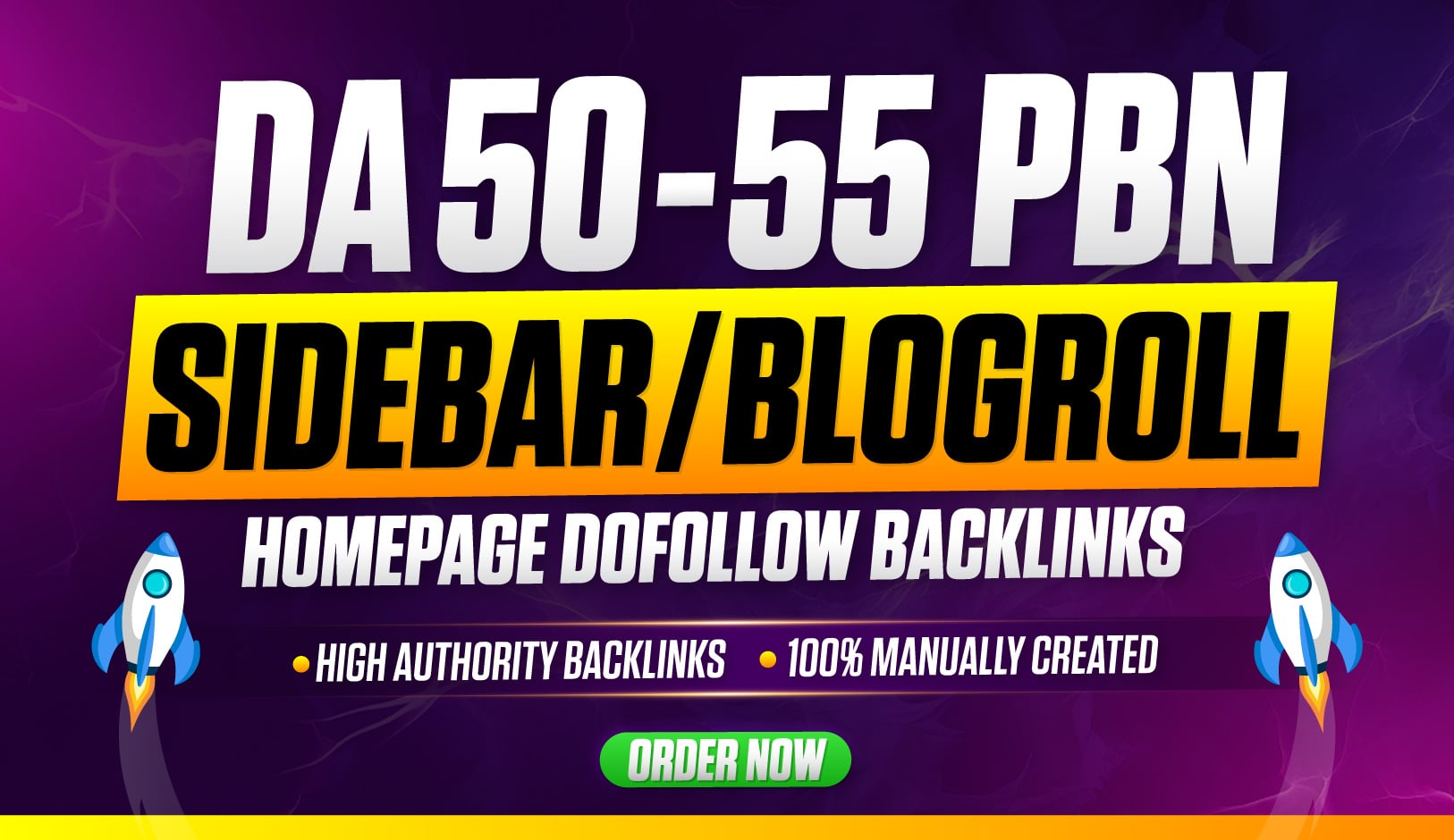 Build 20 High DA 50+ Sidebar/Blogroll for SEO Authority Boost