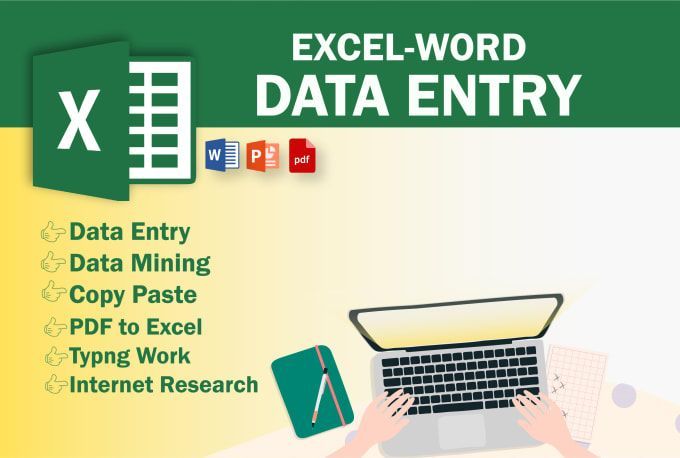 I will do data entry, internet research, data mining, copy paste work