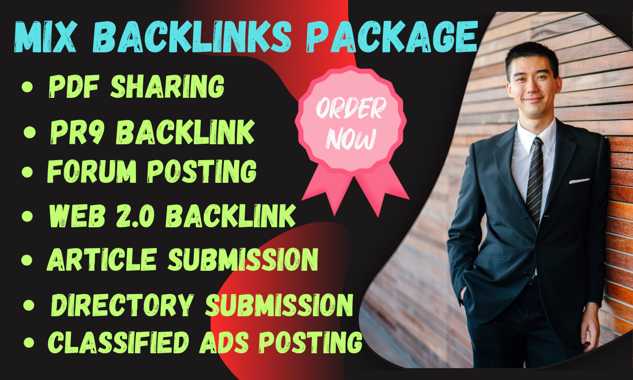 Top 250 Backlinks,Directory,Pr9,Forum posting,Web2.0,,PDF,Classified Ads posting ,SEO MIX