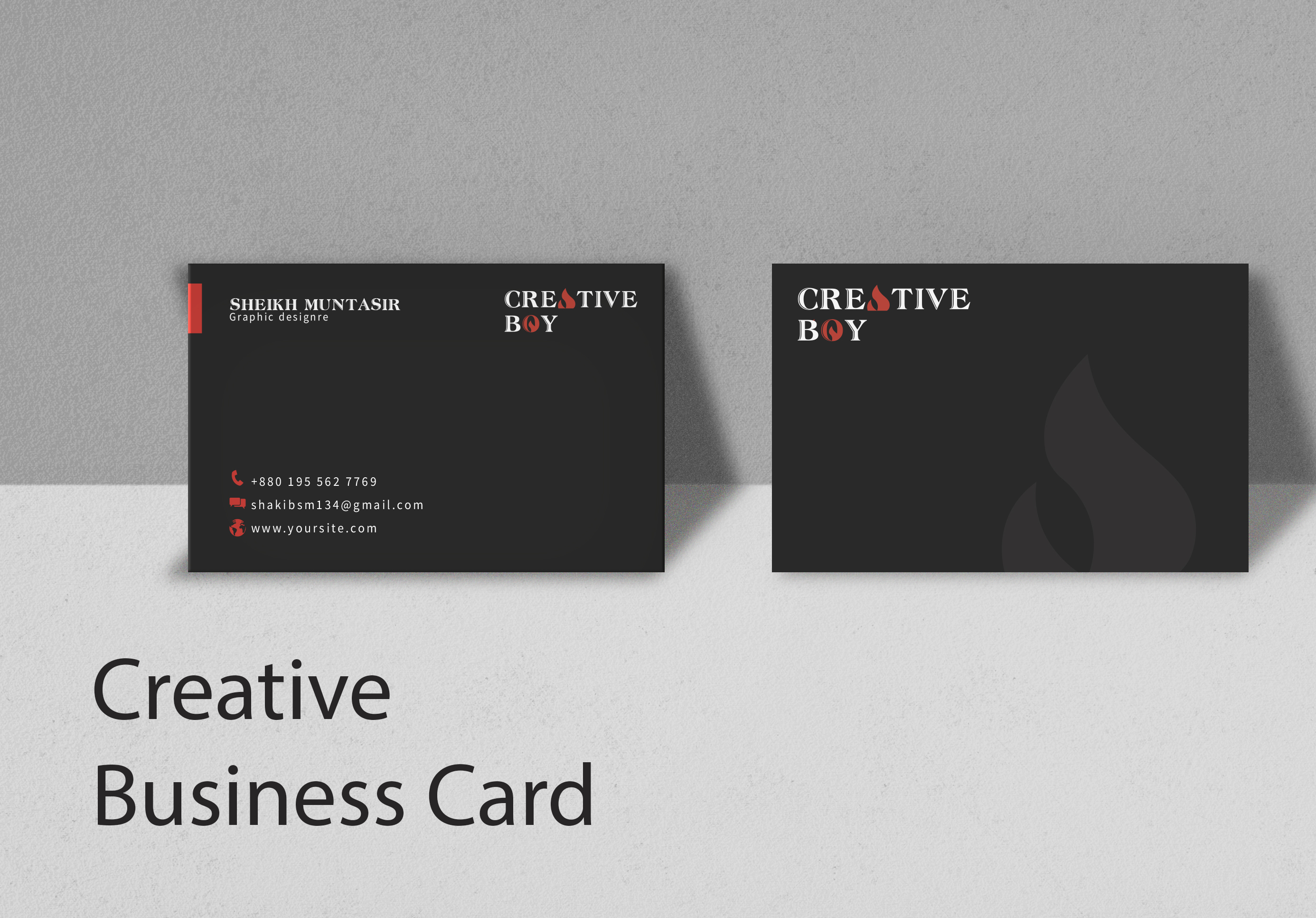 I will do modern creative business card design for you