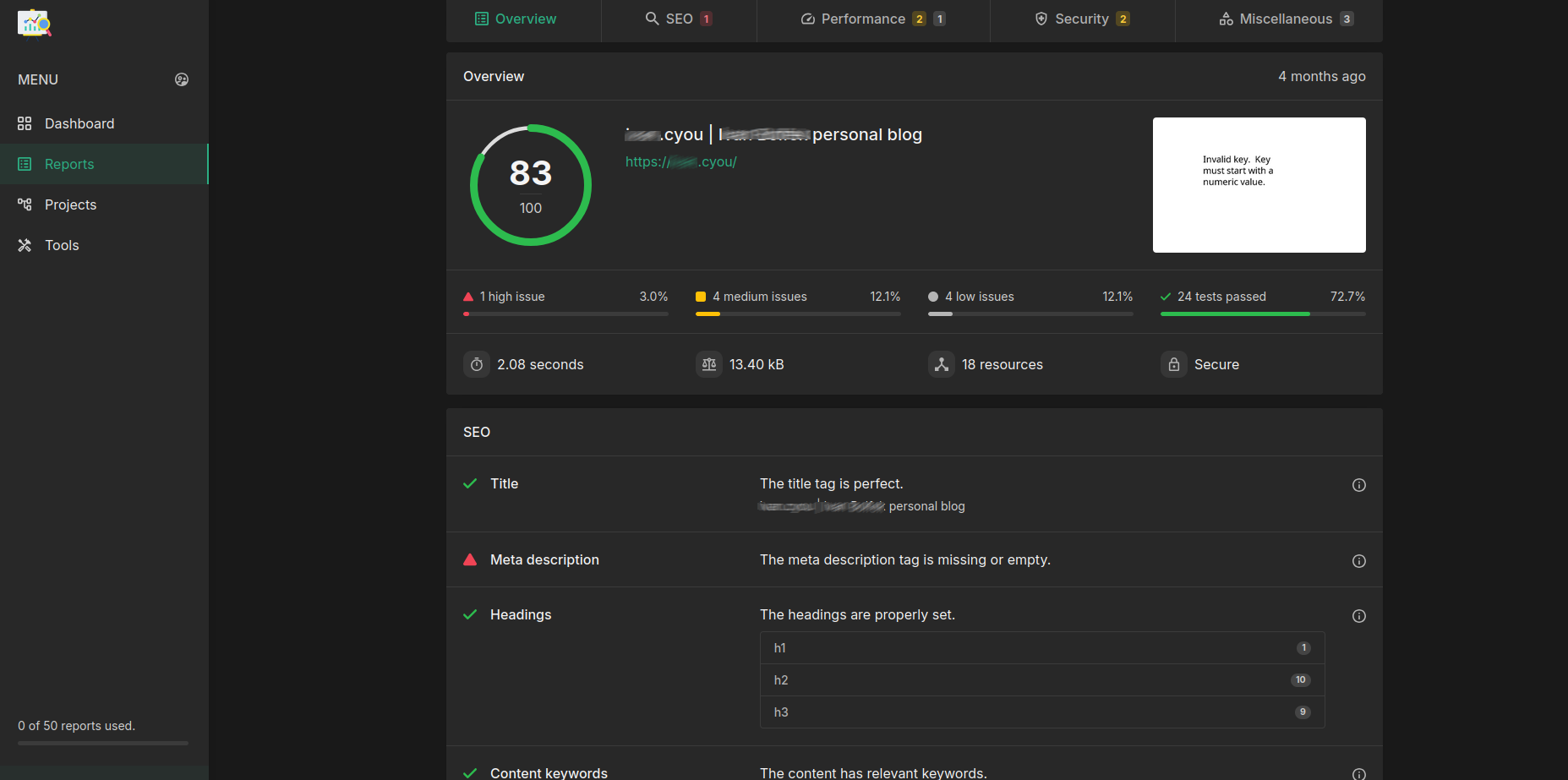 Complete SEO Audit and Report for up to 50 Websites/Web pages