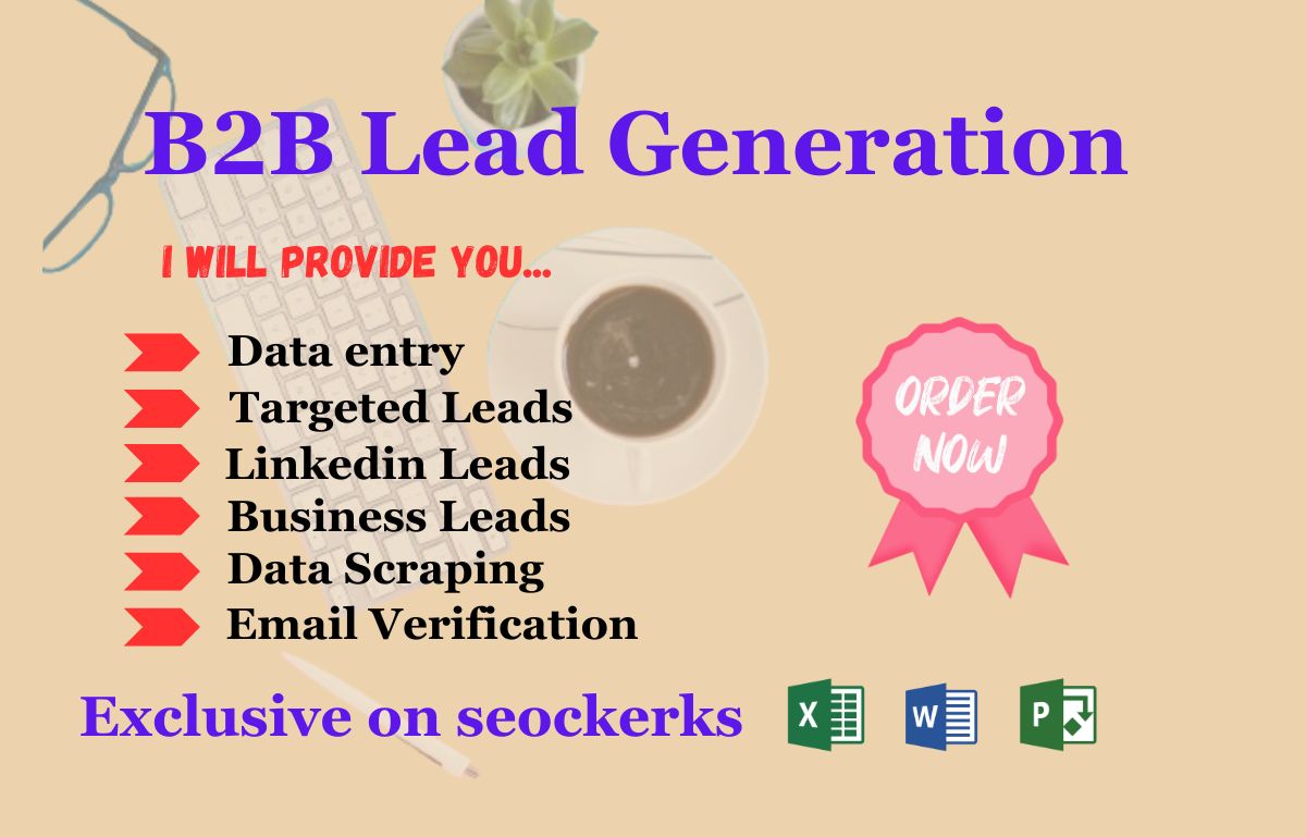 I will do B2Blead generation and web research 