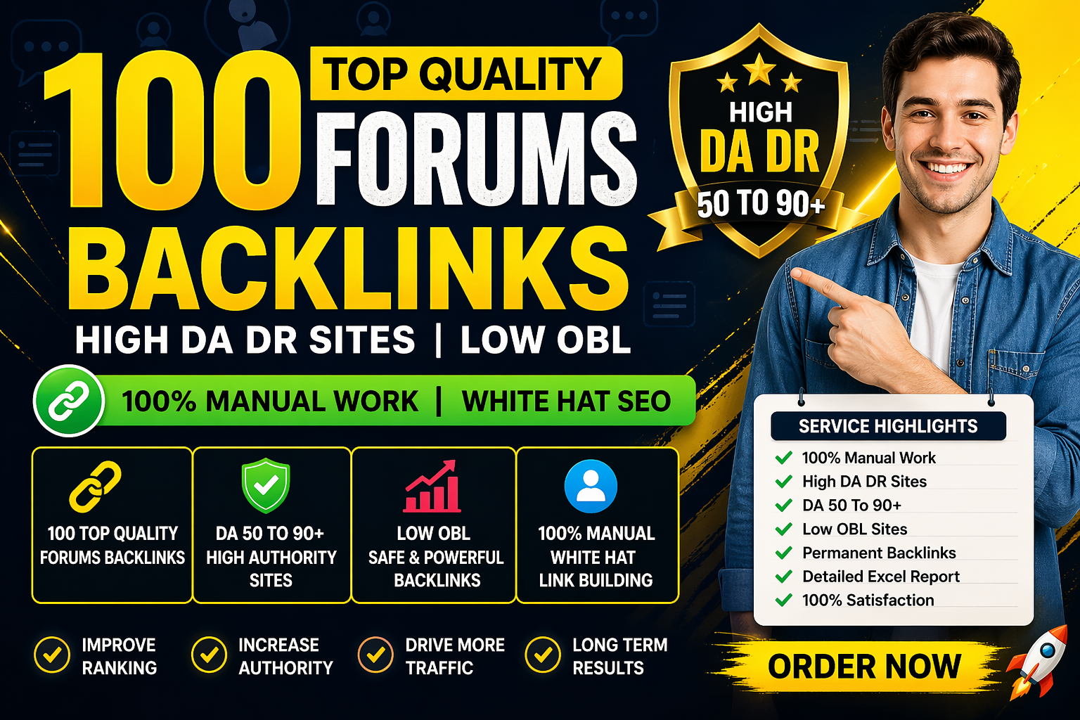 Get Top Quality Niche Relevant Forums Backlinks and R...