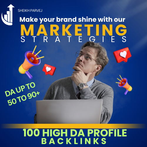 I Will Provide 100 Dofollow Profile Backlinks With DA...