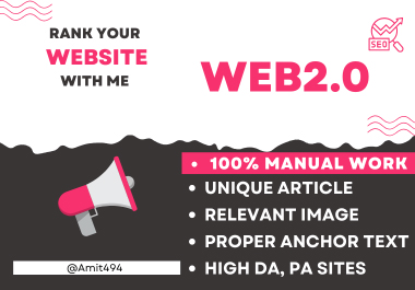 One hundred Web 2.0 contextual backlinks on highly au...