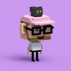 I create design unique 3d voxel character, voxel art