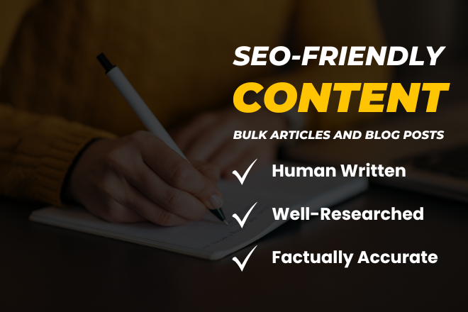 SEO-friendly website content writing: articles and blog posts