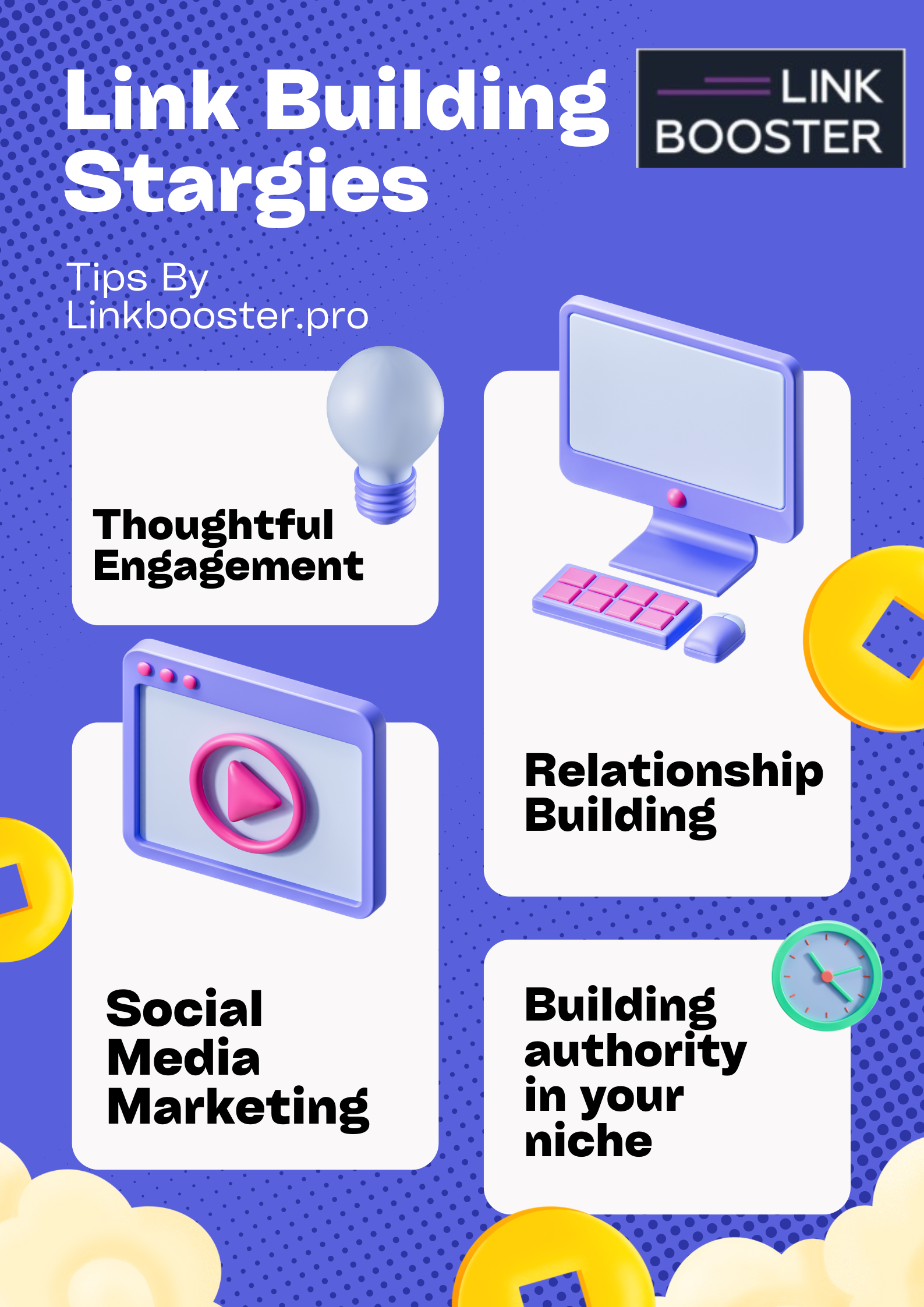 We do not do backlinks. We make link-building masterpieces.