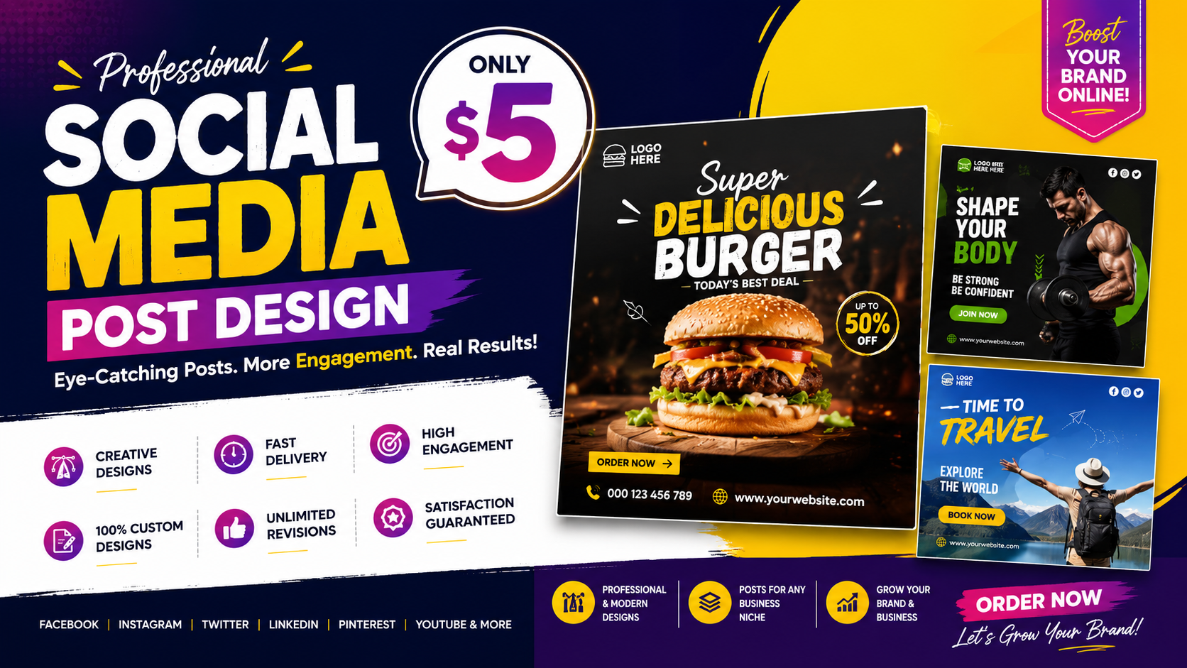 I Will Design Professional Instagram and Facebook Creatives