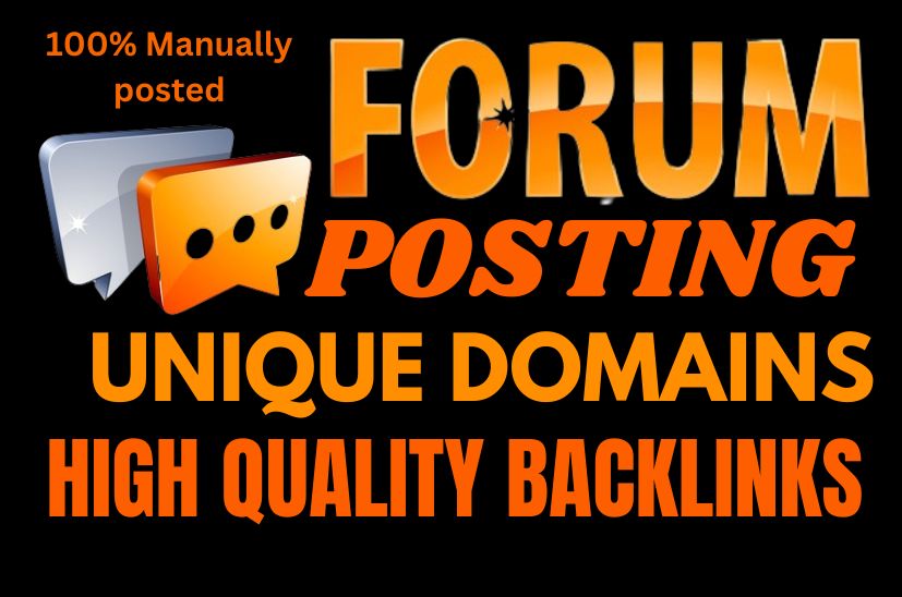 I will do 100 Forum Post backlinkS Google News Approved Websites