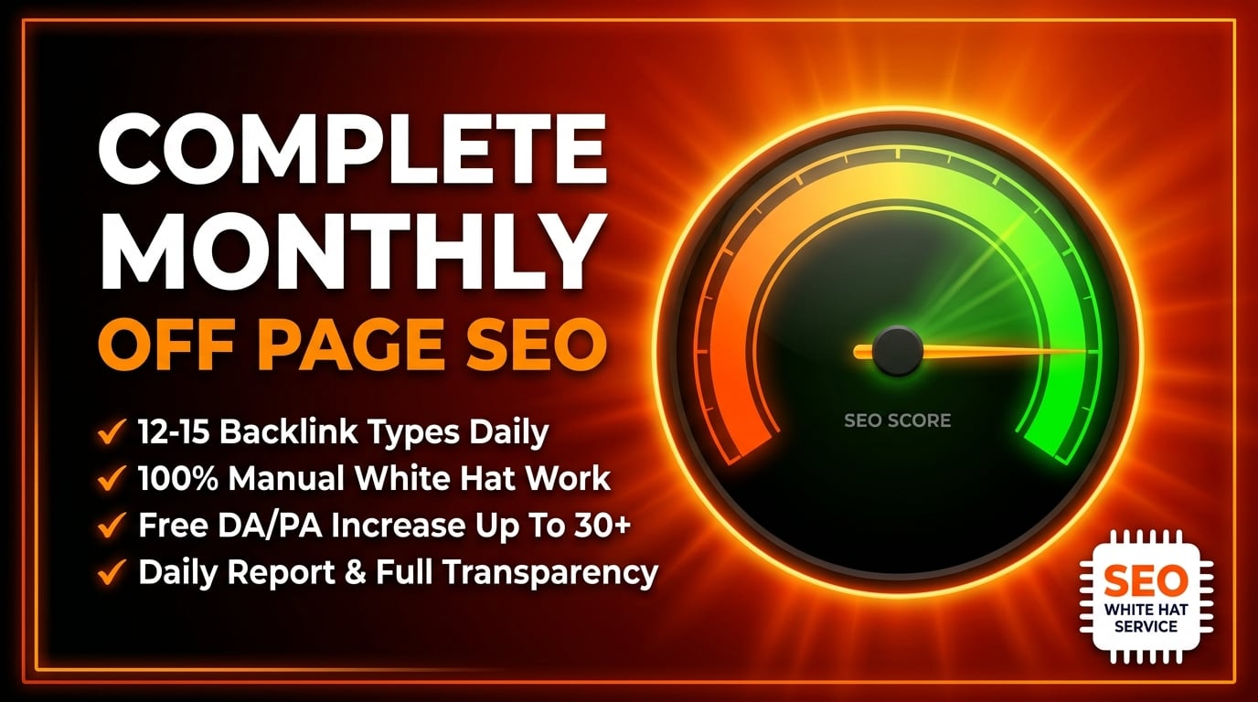  I will do full off page SEO monthly service with 15 types dofollow backlinks