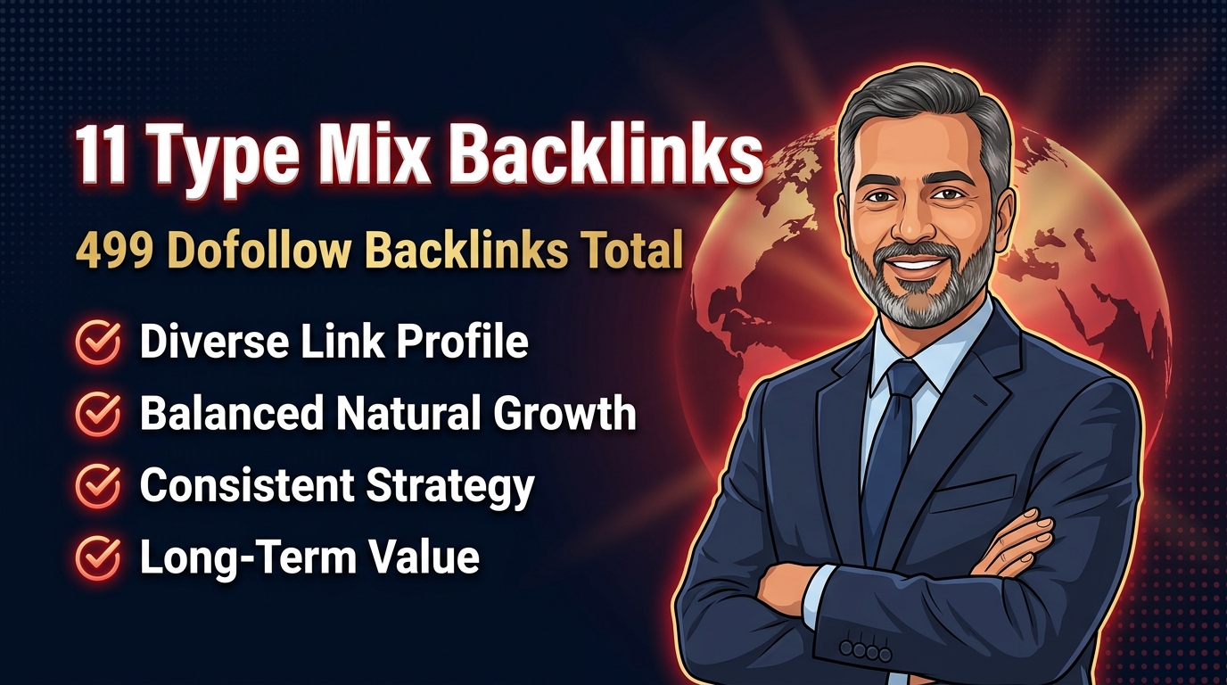 499 High Quality Dofollow Mix Backlinks &ndash; 11 Type Combo Package for Powerful SEO