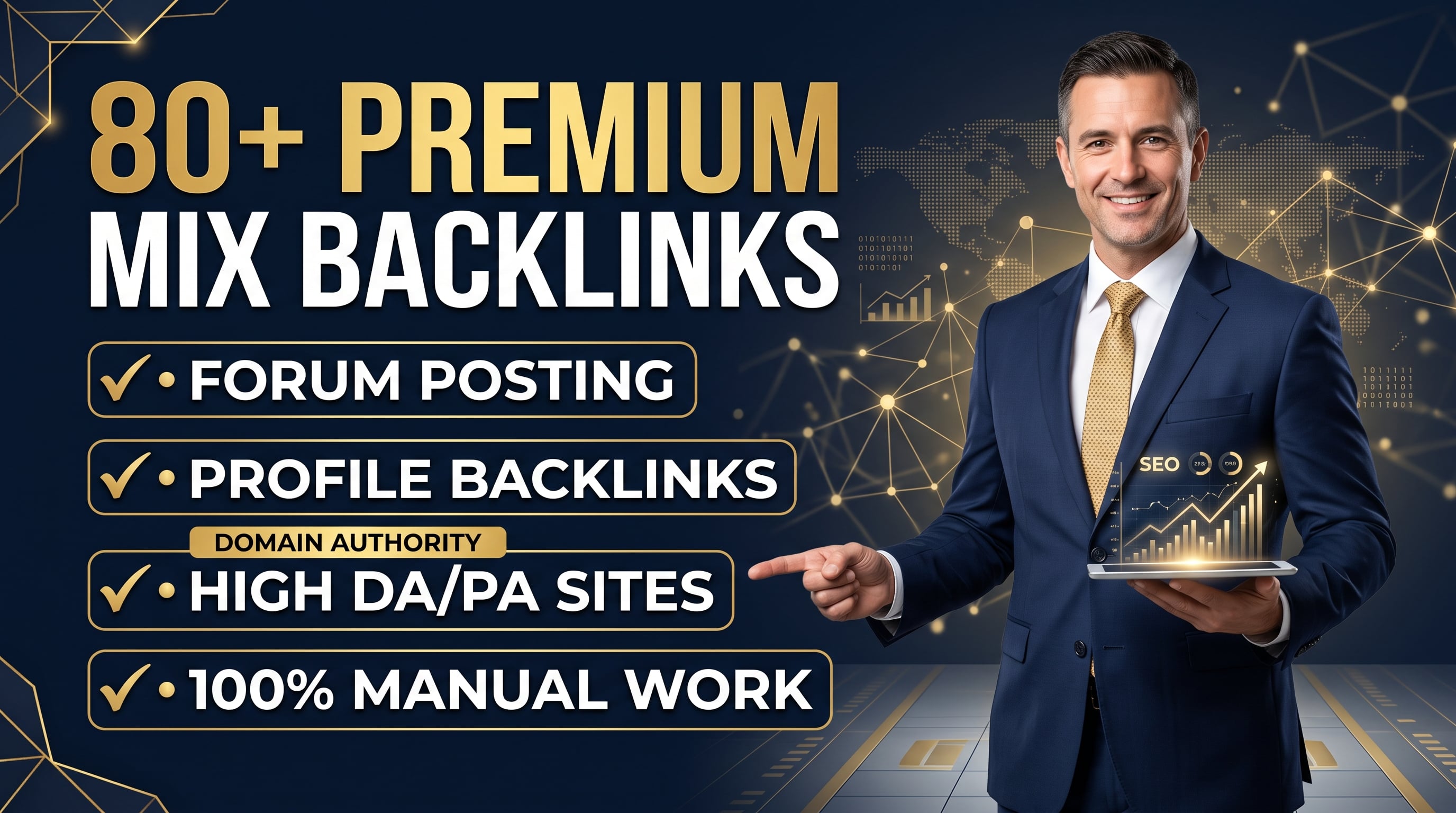 I will create Top Quality 80 SEO Mix Backlinks PR9 backlinks, Forum posting backlinks
