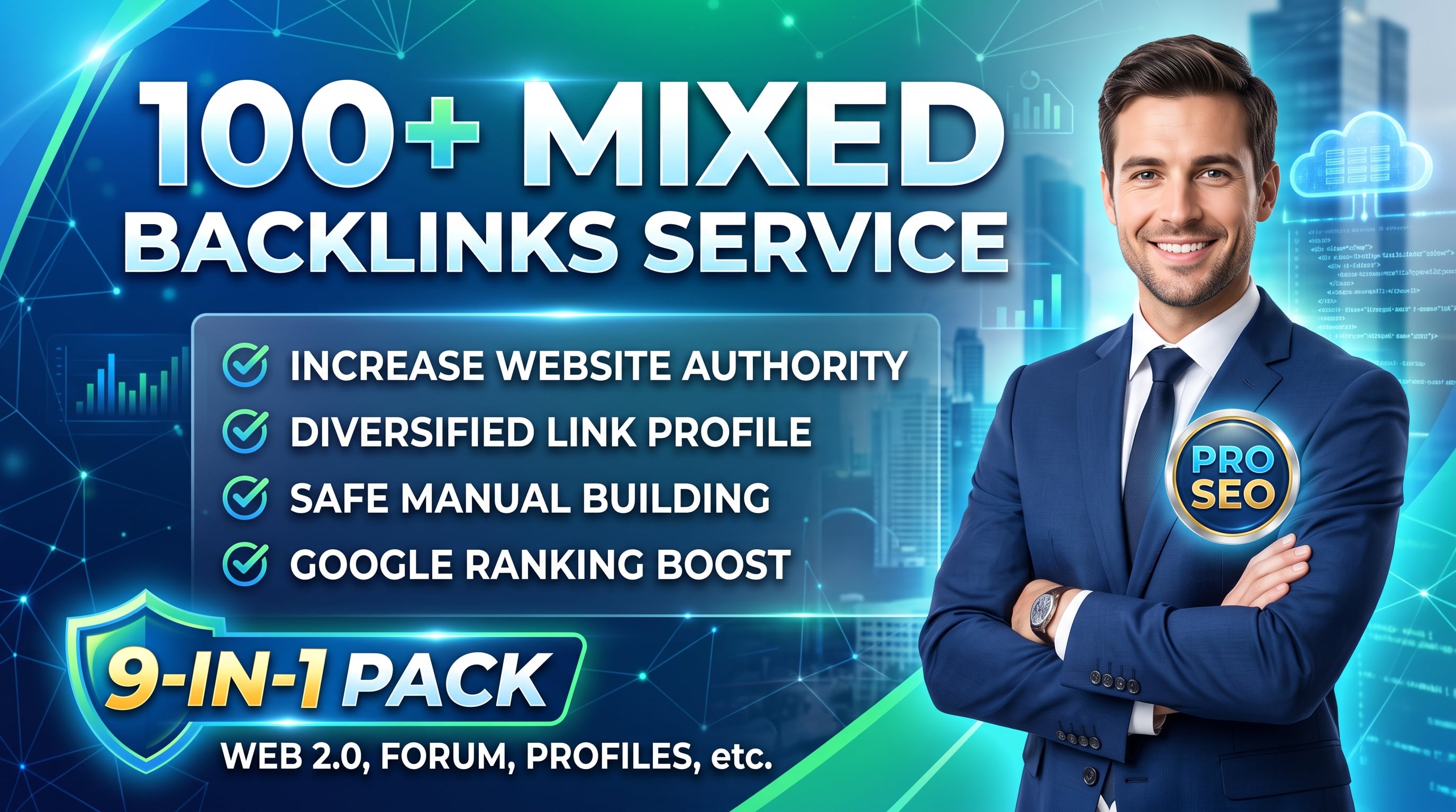 ​I Will Build 100 High DA Manual Mix Backlinks Link Diversity Package