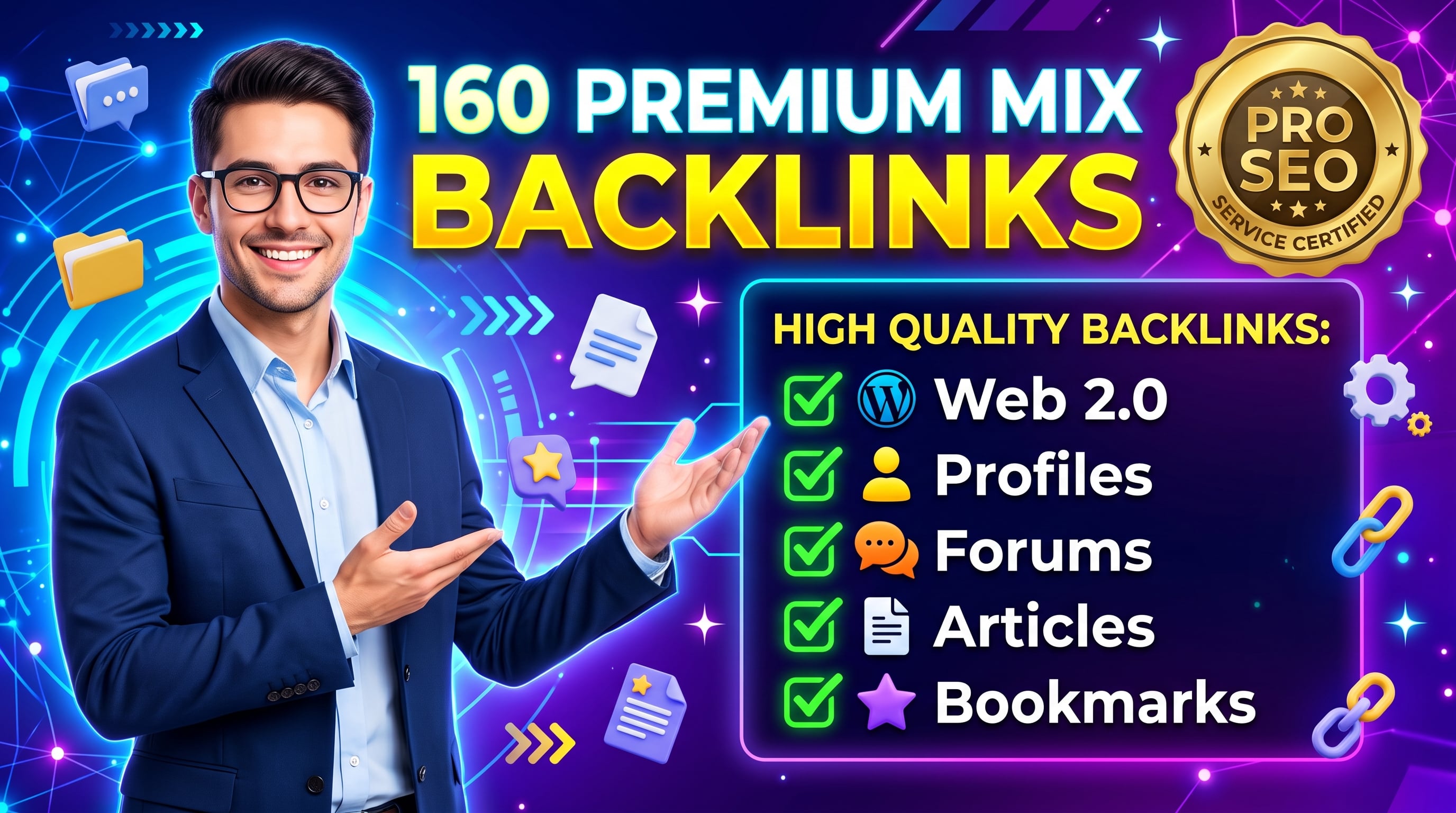 I Will Provide 160 Premium Mix SEO Backlinks To Boost Website Authority