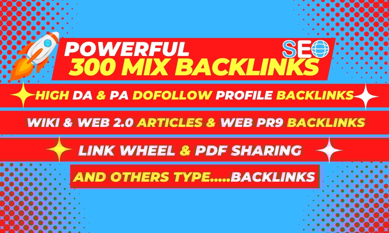 Guaranteed Rank Higher on Google 300 Mix High Quality & High DA PA Dofollow Manual SEO Backlinks 
