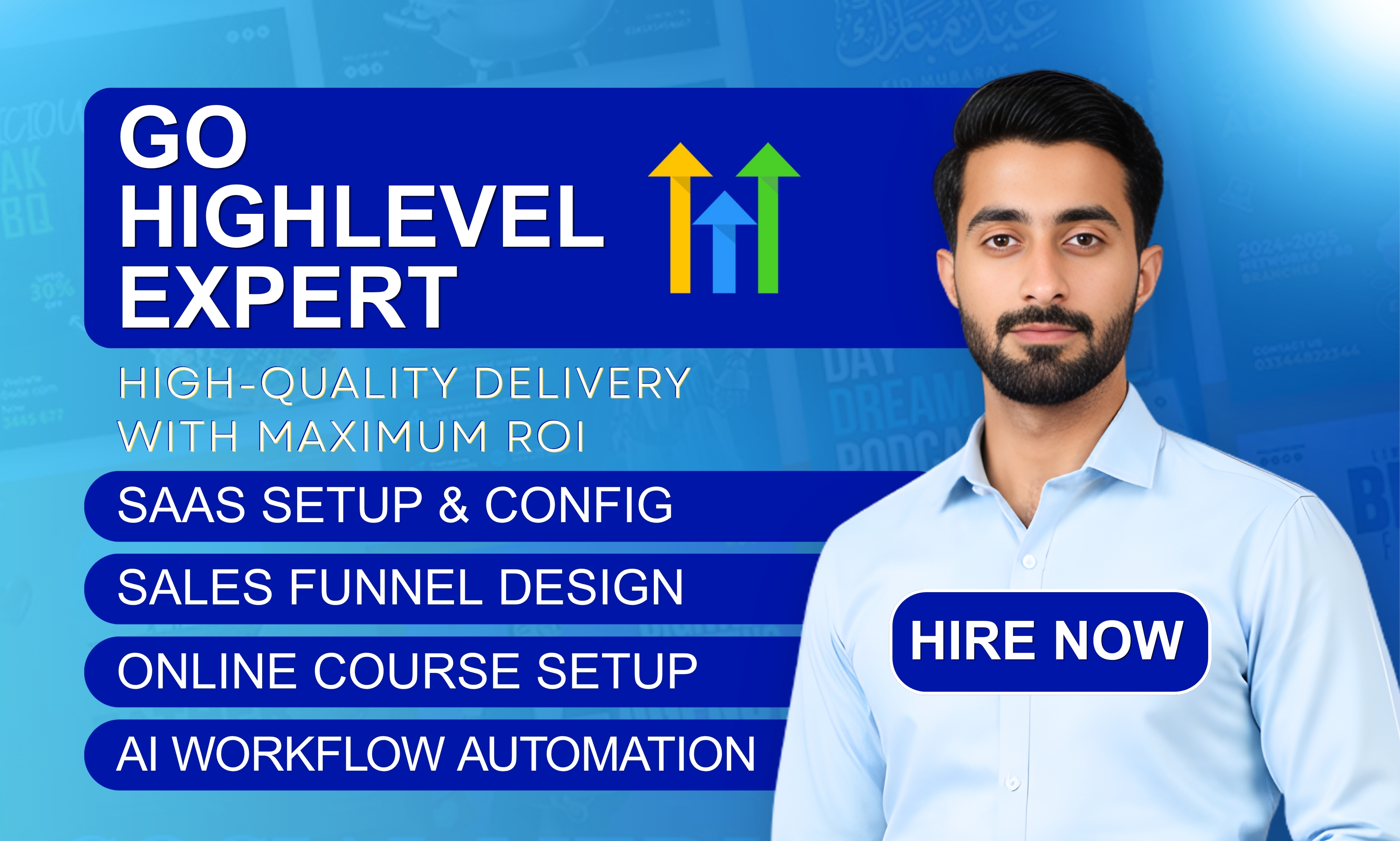 I will be ghl expert, ghl saas, ghl sales funnel, ghl online course