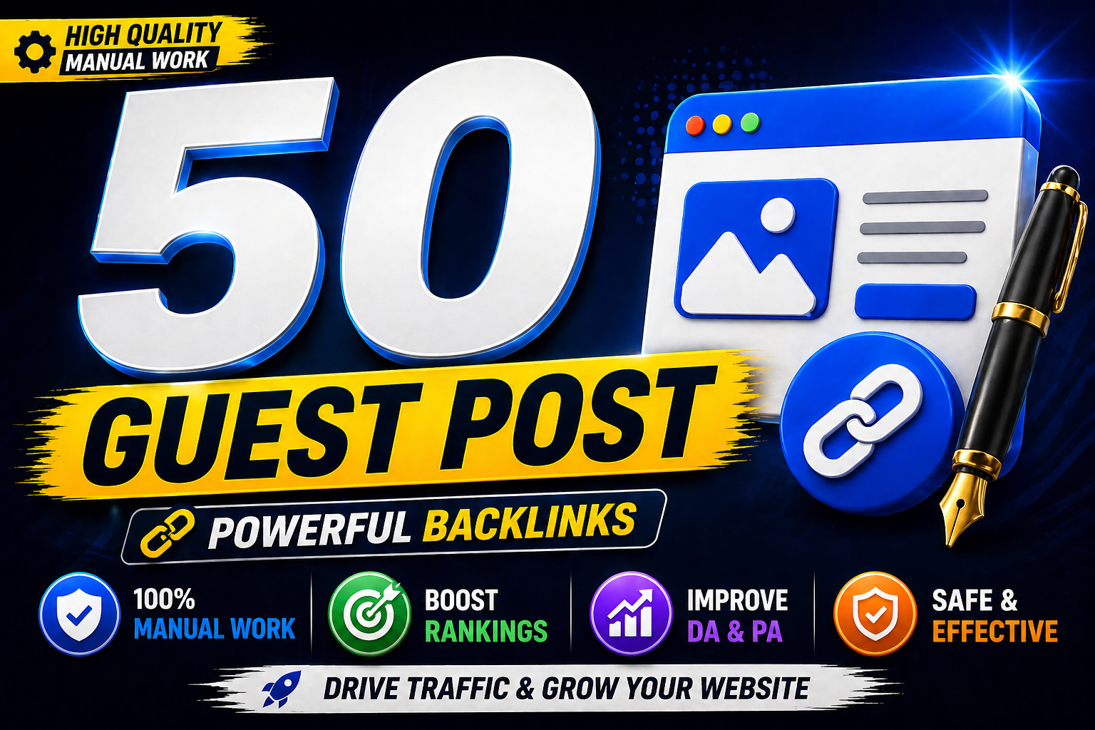 50 HIGH QUALITY DOFOLLOW GUEST POST 