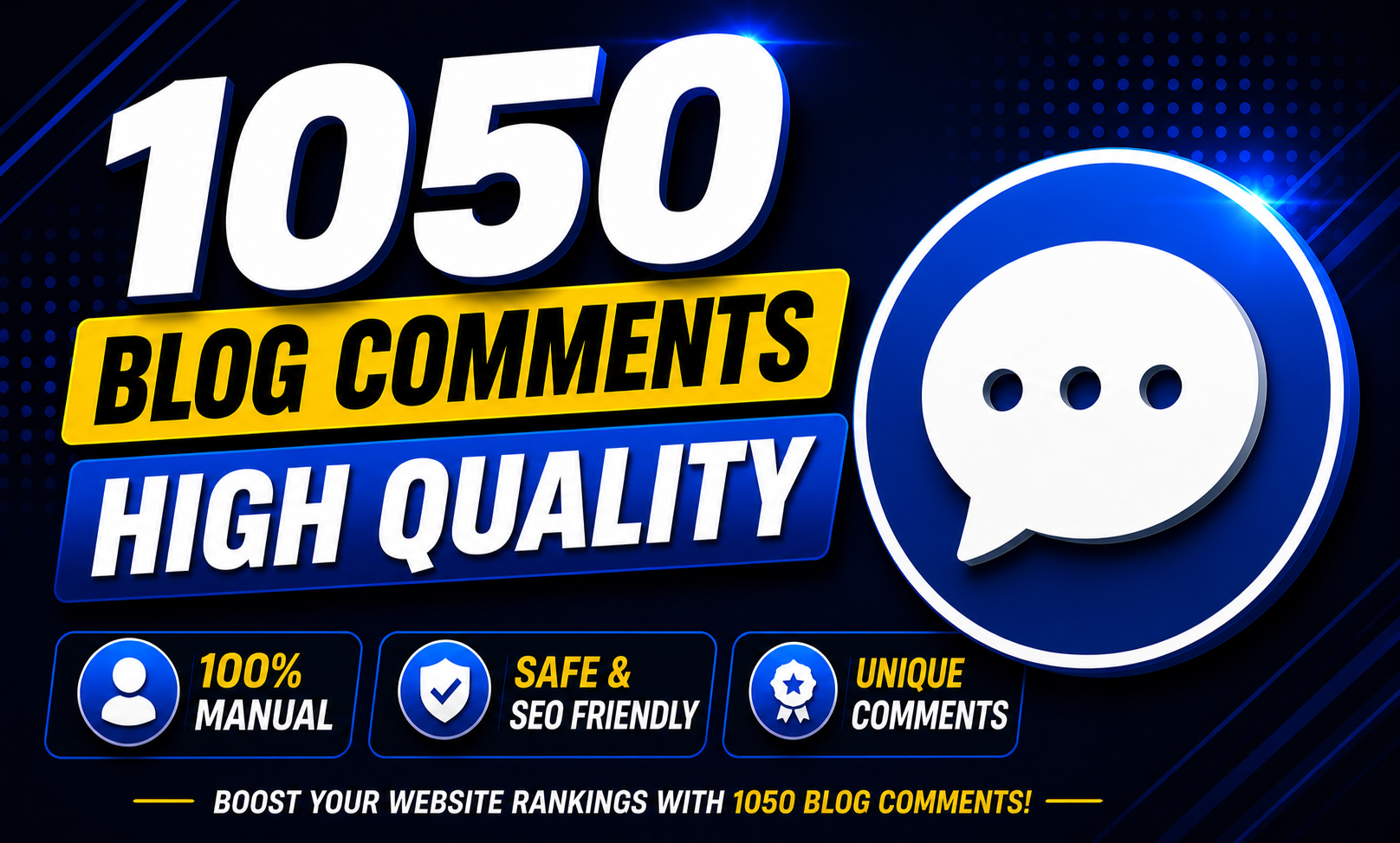I Will Manually Create 1050 Unique Comments High DA Backlinks