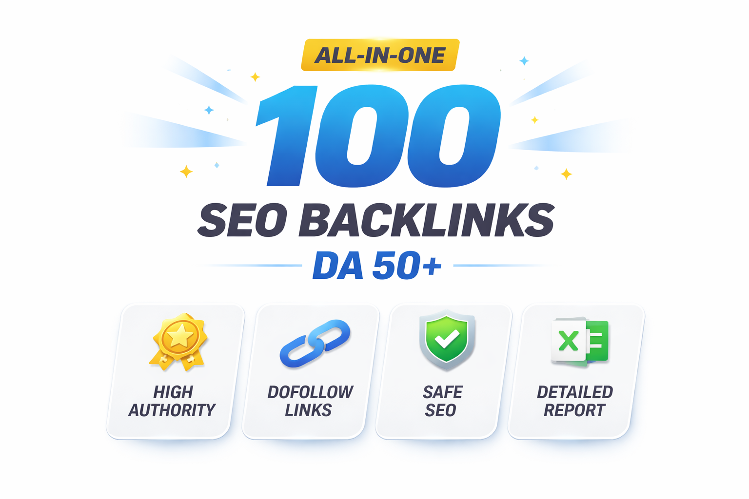 I will do 100 premium SEO backlinks manually DA 70 SI...