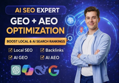 I will do complete GEO, AEO, local SEO and backlinks to drive website traffic