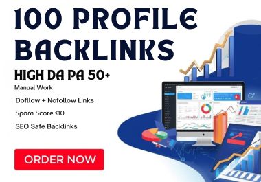 I will build 120 high DA PA profile backlinks manuall...