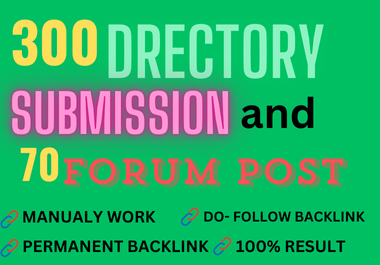 300 high quality directory and forum backlink from DA88+ website