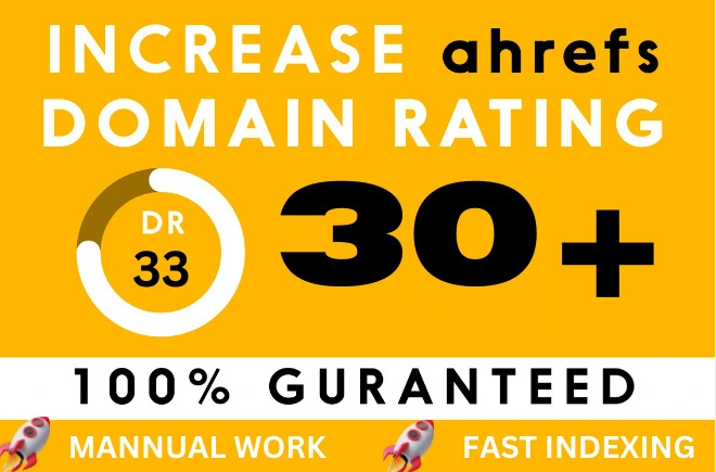 Ahefs DR 30+ Domain Rating and MOz DA 30+ Domain auth...