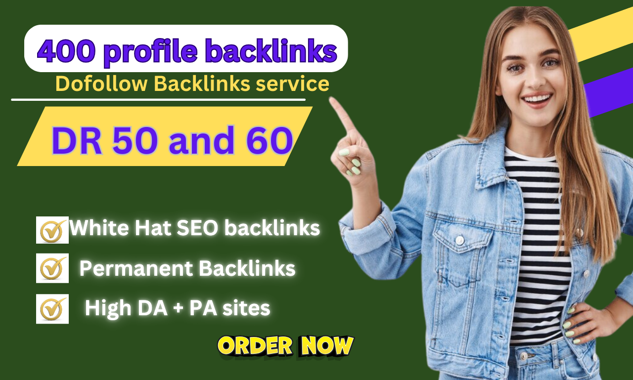 I wiil create 400 profile backlinks to boost your ranking on google search and other search engines