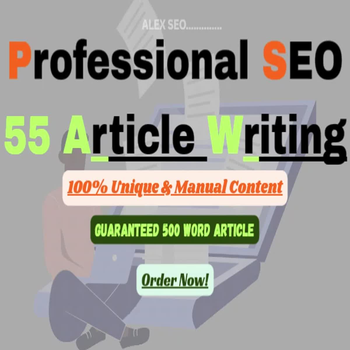 I will write quality SEO blog posts and articles for websites