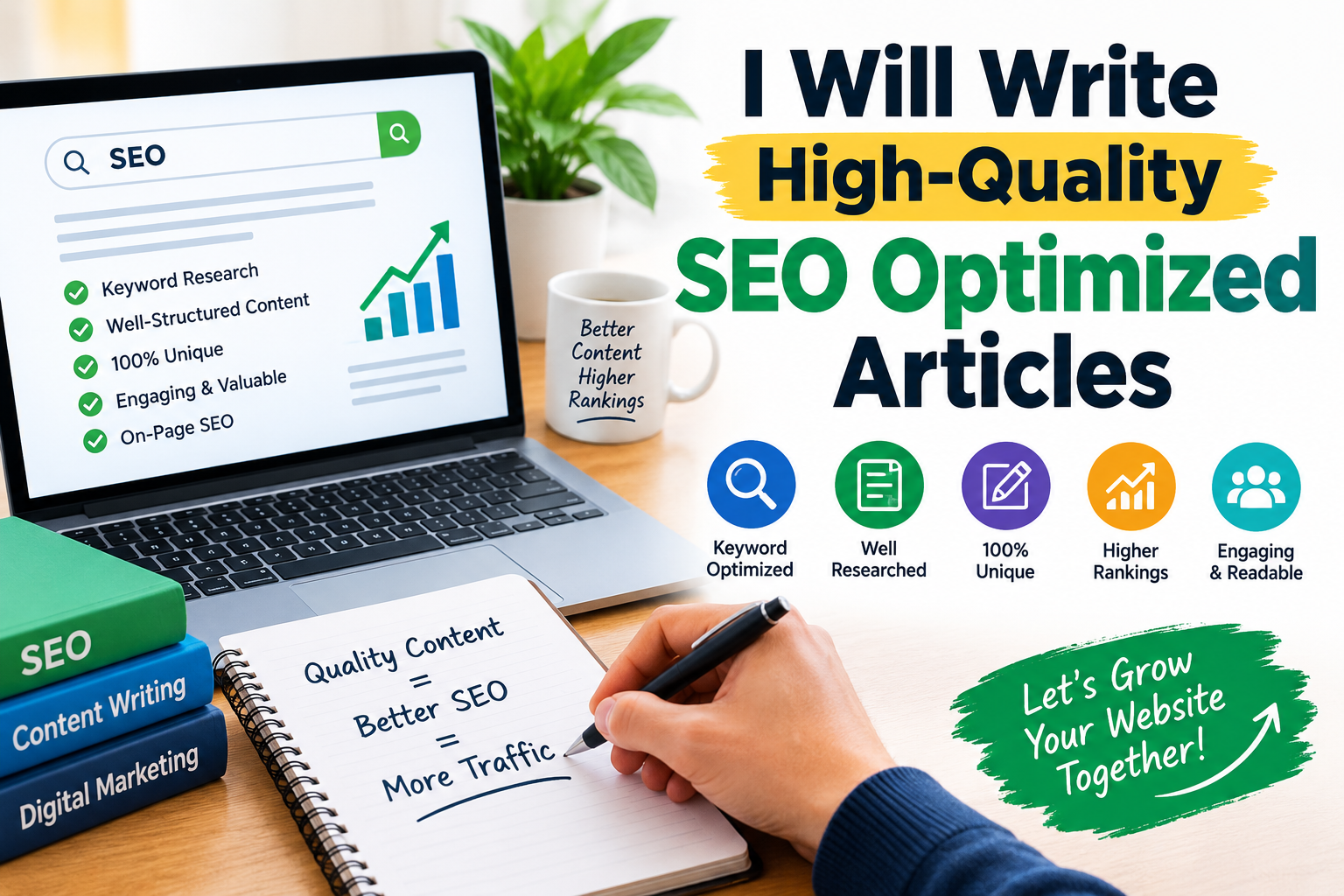 I Will Write High-Quality SEO Optimized Articles