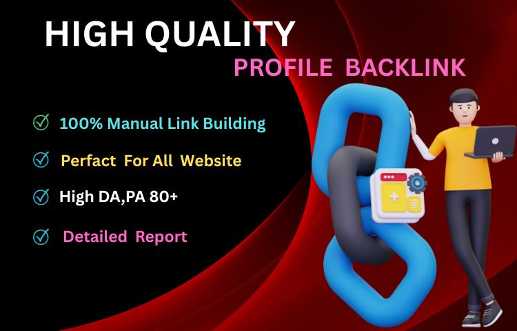 I will do 90 high Quality profile backlinks manually SEO 