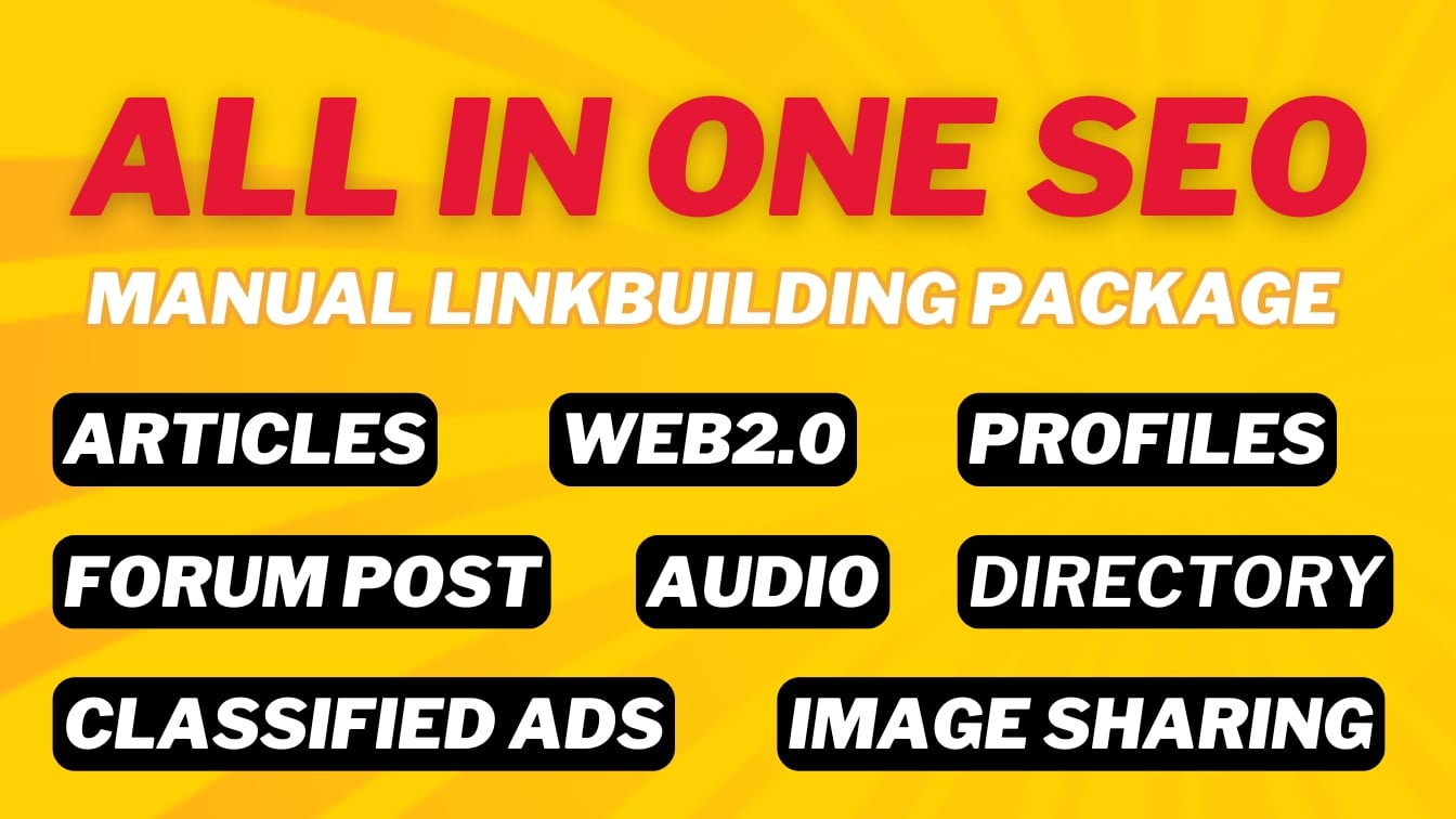 All In One Manual SEO Link Building Service 100 High Quality Backlinks for Higher Rankings