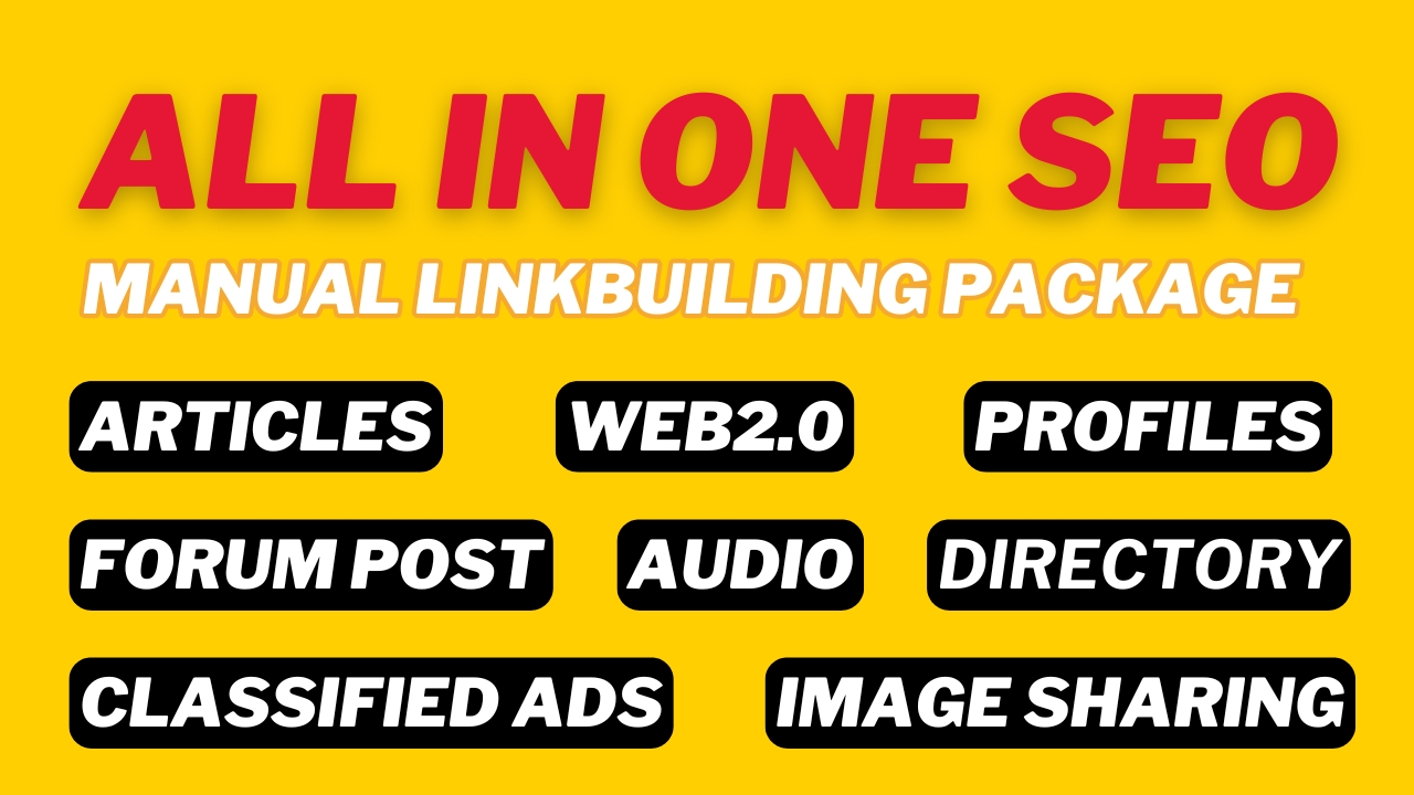 All In One Manual SEO Link Building Service 150 High ...