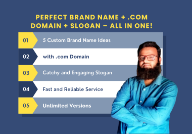 I will create winning brand name with dot com domain ...
