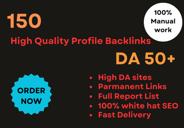 I will Create Manually 150 High Quality Profile backl...