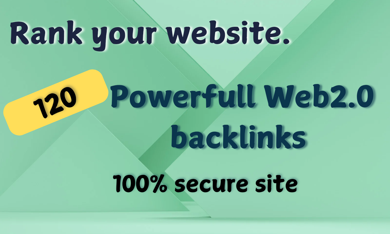 I will build 120 powerful manual Web2.0 backlinks with high DA seo backlink.