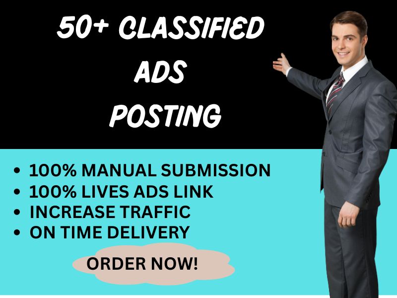 I Will Manually Provide 50 Classified Ads Posting on Top DA Websites