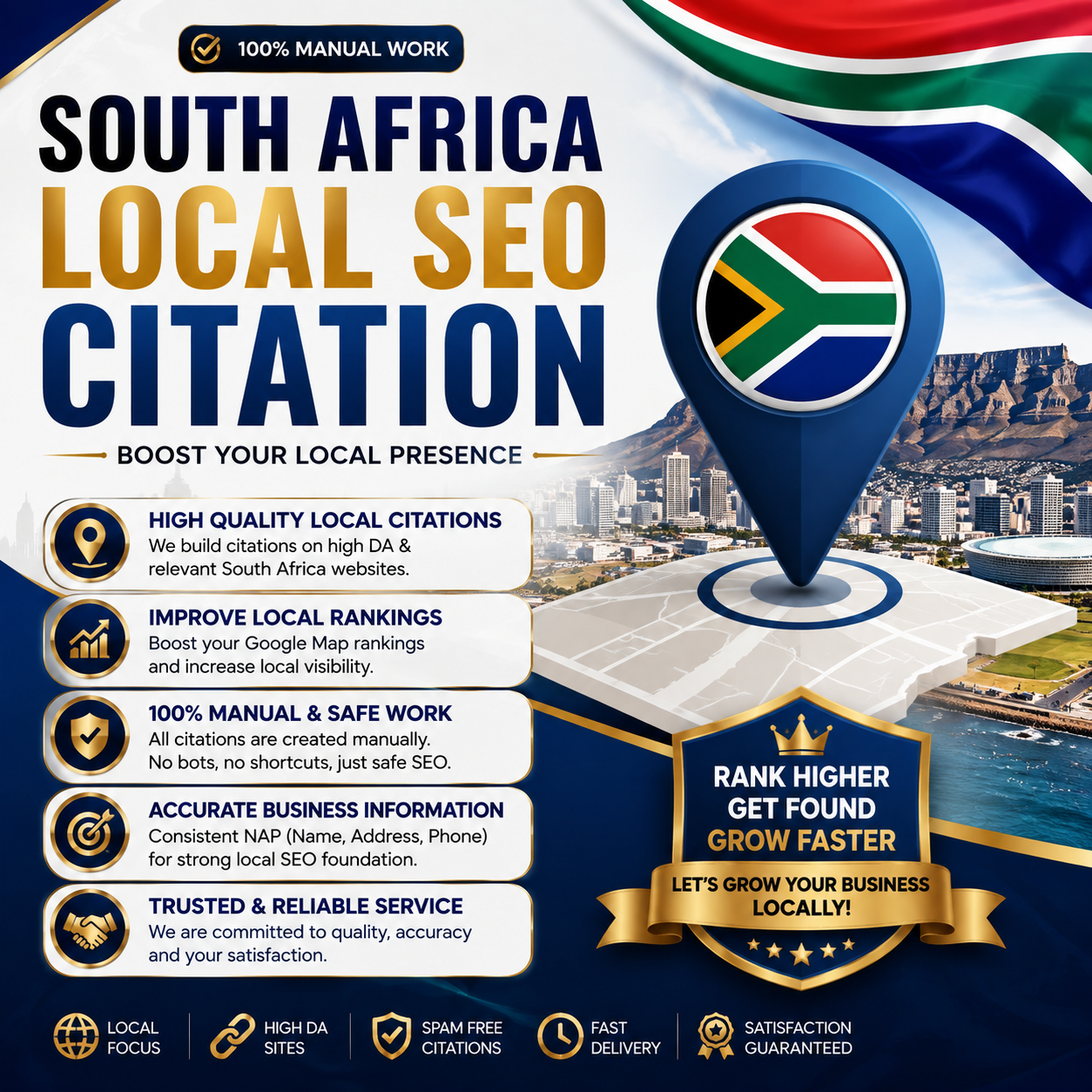 I Will Build High-Quality South Africa Local SEO Cita...