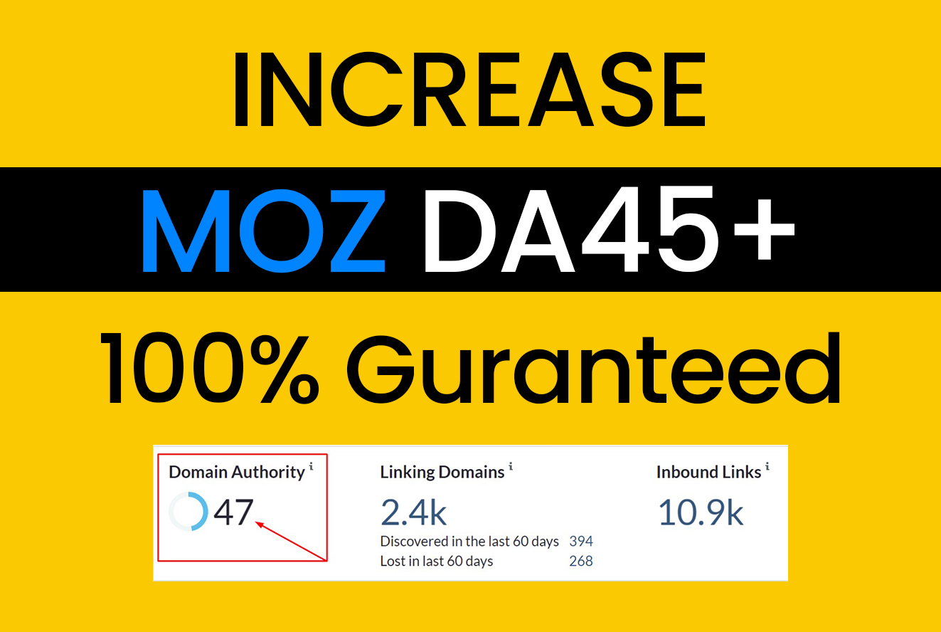 Moz DA 40+ Domain Authority Ur 80+ 