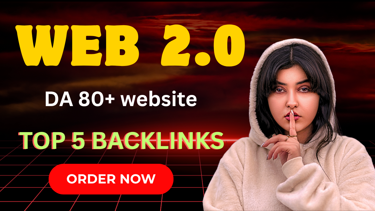 5 Web 2.0 SEO Dofollow Backlinks High DA80+ Website