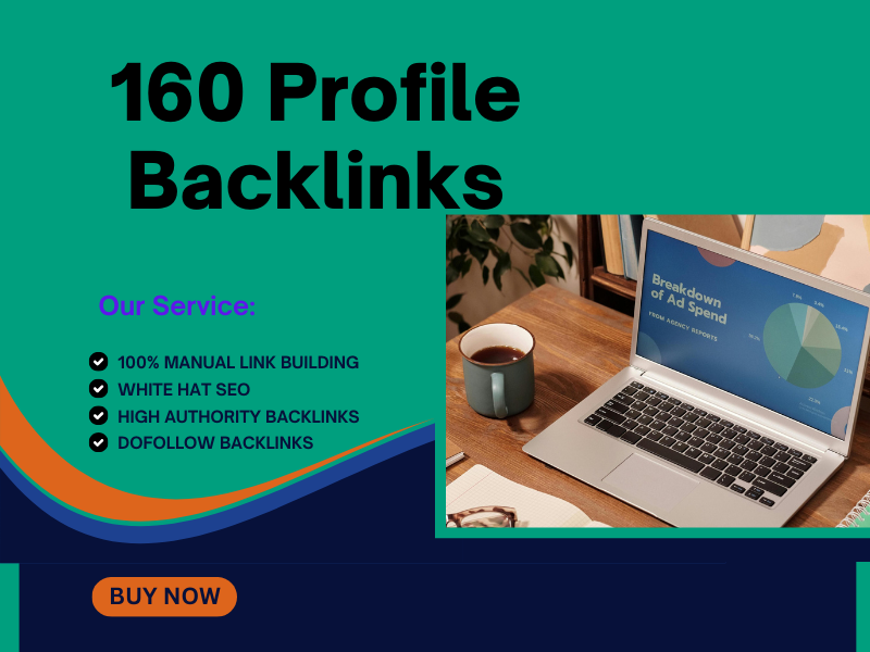 I will manually create 160 high authority Do follow profile backlinks.