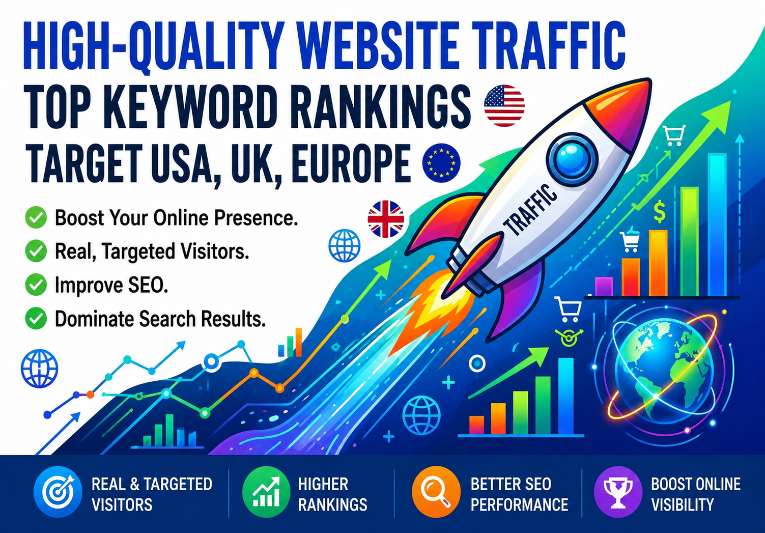 Daily 1000 Visitors ORGANIC TRAFFIC WORLDWIDE 