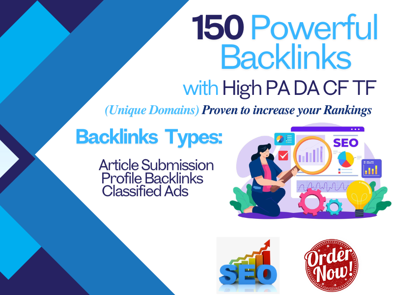 Skyrocket Your SEO with 150 Powerful Backlinks from Elite Domains.