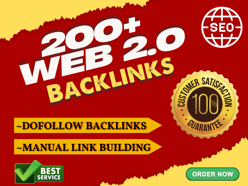 Get 200+ Powerful Web 2.0 Backlinks to Enhance Domain Authority