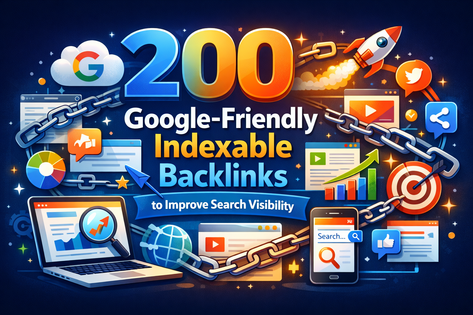 200 Google-Friendly Indexable Backlinks to Improve Se...