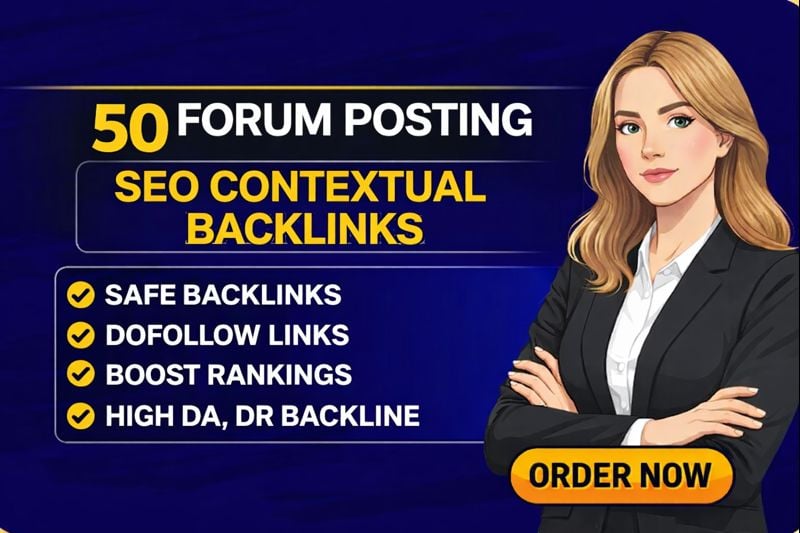 I will do 50 high-quality forum posting seo contextual backlinks