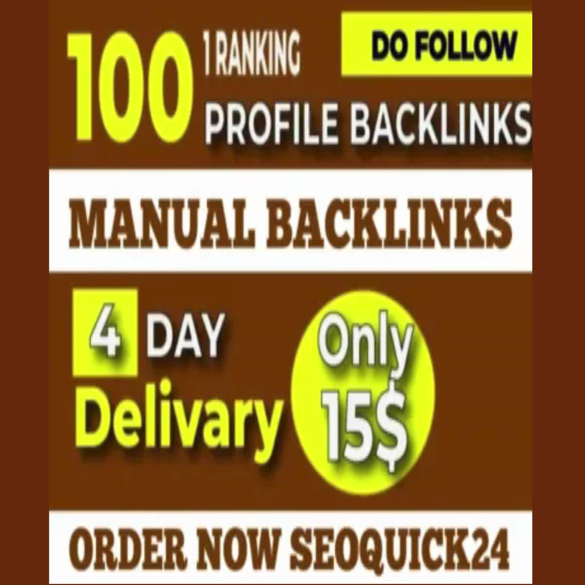 Top 100 manual high domain authority SEO profile backlinks